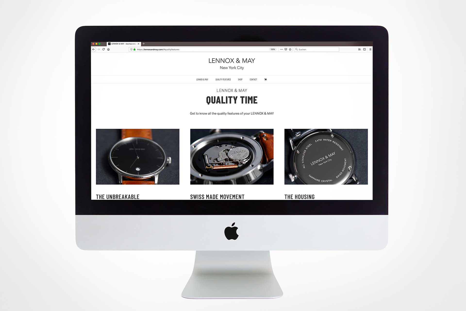 Agentur-385-Portfolio-lennox-und-may-Website-Startseite