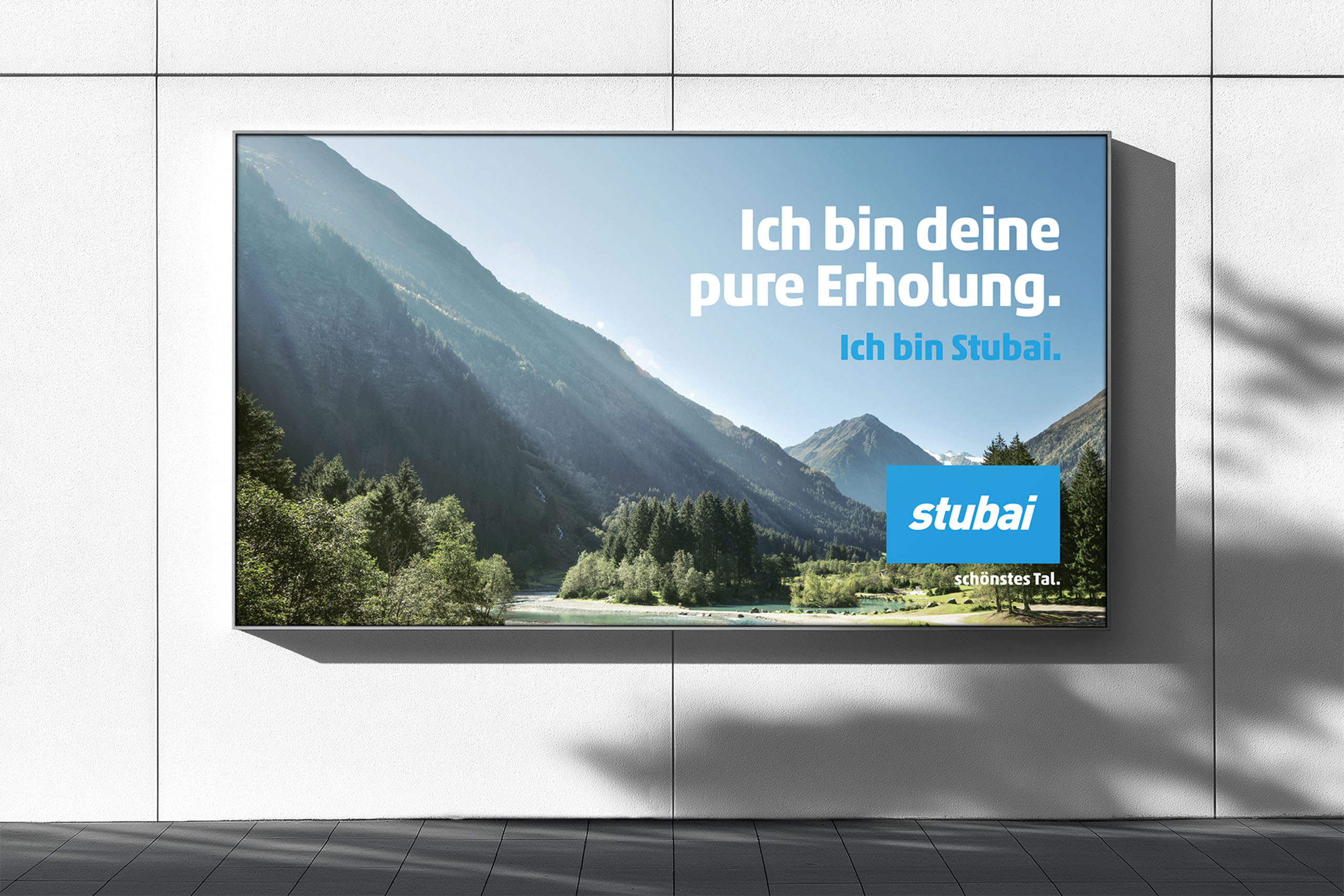 Out-Of-Home Großformat der neuen "Ich bin Stubai" Kampagne des Stubai Tourismus